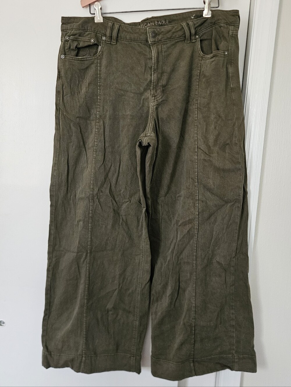 American Eagle Womens Jeans 18 Low Rise Baggy Wide Leg Grunge Granola Skater